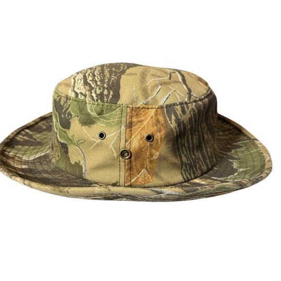 Vintage RealTree Camouflage Bucket Hat Outdoor Hunting Size L USA Made - Picture 10 of 14